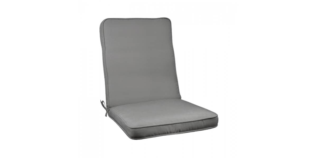 ΜΑΞΙΛΑΡΙ ΚΑΡΕΚΛΑΣ ΜΕ ΠΛΑΤΗ POLYESTER CHIOS ΓΚΡΙ HM11238.10P 117(45+72)X46X6 εκ.