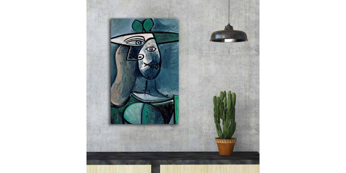 ΠΙΝΑΚΑΣ ΤΥΠΟΥ WOMAN WITH GREEN HAT HM7193.01 45X70X3 εκ.