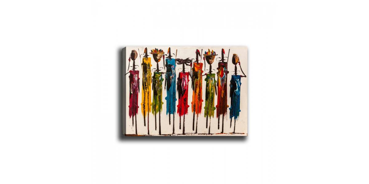 ΠΙΝΑΚΑΣ ΚΑΜΒΑΣ COLORFUL AFRICAN ART HM7197.02 100X3X70 εκ.