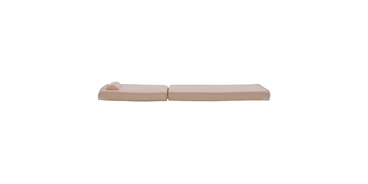 ΜΑΞΙΛΑΡΙ ΞΑΠΛΩΣΤΡΑΣ POLYESTER CHIOS ΜΠΕΖ HM11236.01P 196(117+1+78)x58x9εκ.