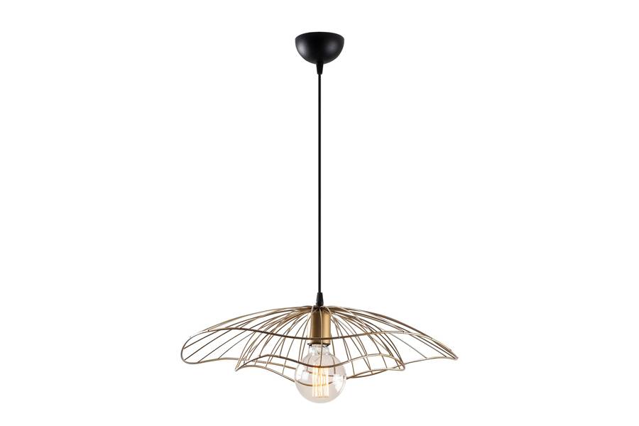 ΦΩΤΙΣΤΙΚΟ ΟΡΟΦΗΣ ΜΕΤΑΛΛΙΚΟ ΚΡΕΜΑΣΤΟ ΧΡΥΣΟ ΟΞΥΝΤΕ HM7229.04 Φ50x111 εκ.