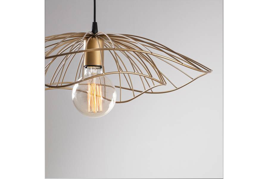 ΦΩΤΙΣΤΙΚΟ ΟΡΟΦΗΣ ΜΕΤΑΛΛΙΚΟ ΚΡΕΜΑΣΤΟ ΧΡΥΣΟ ΟΞΥΝΤΕ HM7229.04 Φ50x111 εκ.