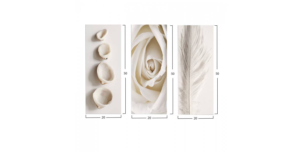 ΠΙΝΑΚΑΣ ΤΡΙΠΤΥΧΟ MDF NATURAL ELEMENTS HM7204.05 60X0,3X50 εκ.