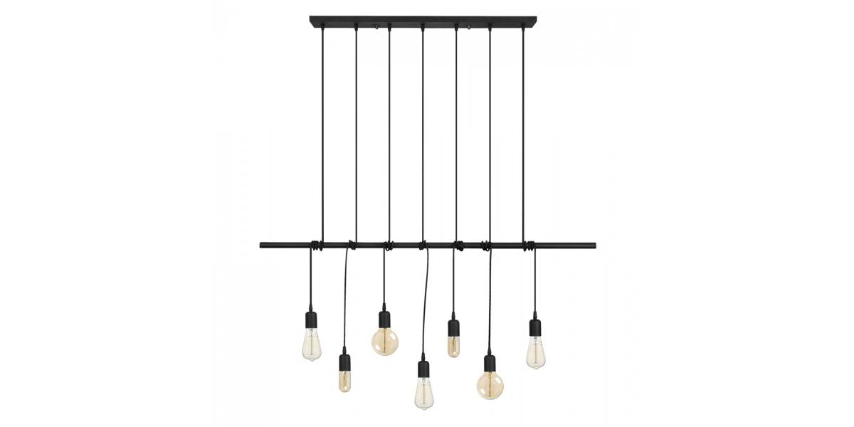 ΦΩΤΙΣΤΙΚΟ ΟΡΟΦΗΣ 7ΦΩΤΟ ΜΕΤΑΛΛΙΚΟ ΜΑΥΡΟ HM7266 120Χ10Χ180 εκ.