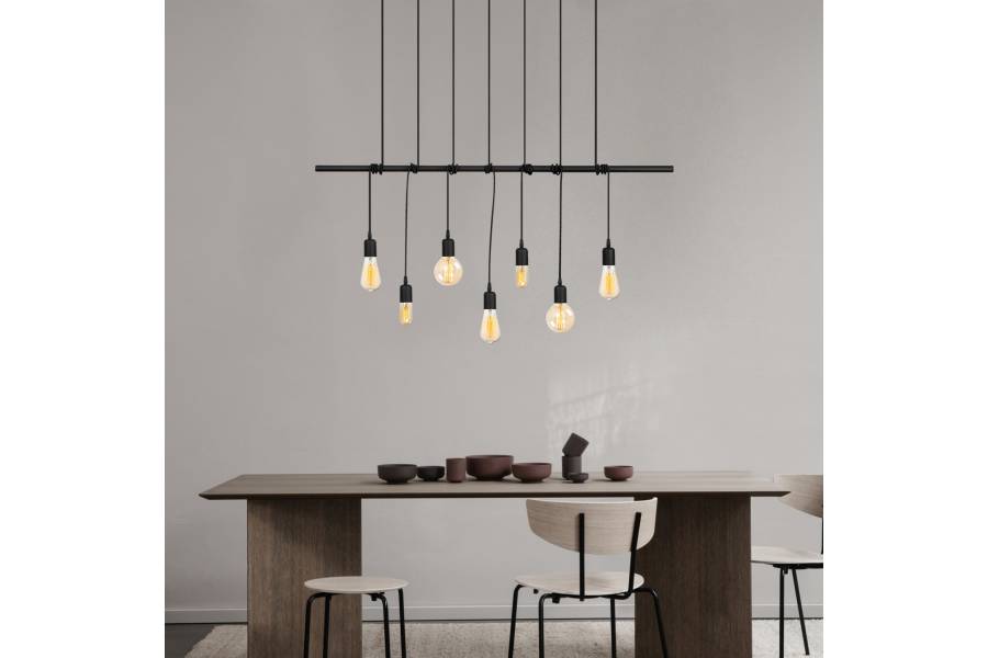 ΦΩΤΙΣΤΙΚΟ ΟΡΟΦΗΣ 7ΦΩΤΟ ΜΕΤΑΛΛΙΚΟ ΜΑΥΡΟ HM7266 120Χ10Χ180 εκ.