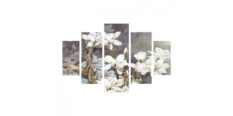 ΠΕΝΤΑΠΤΥΧΟΣ ΠΙΝΑΚΑΣ MDF MAGNOLIA KOBUS HM7207.01 82X56x0,3 εκ.
