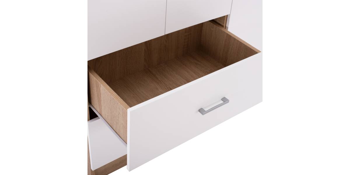 ΝΤΟΥΛΑΠΑ 4ΦΥΛΛΗ ME 2 ΣΥΡΤΑΡΙΑ BLAKELY HM339.06 SONAMA ΛΕΥΚΗ 120Χ42,5Χ180,5 εκ.