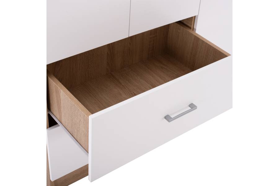 ΝΤΟΥΛΑΠΑ 4ΦΥΛΛΗ ME 2 ΣΥΡΤΑΡΙΑ BLAKELY HM339.06 SONAMA ΛΕΥΚΗ 120Χ42,5Χ180,5 εκ.