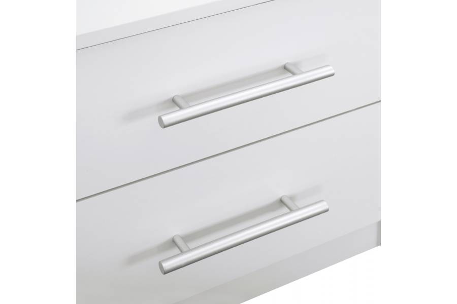 ΚΟΜΟΔΙΝΟ ΜΕΛΑΜΙΝΗΣ CHELSEA HM2220.05 ΛΕΥΚΟ 48x40,5x41,5 εκ.
