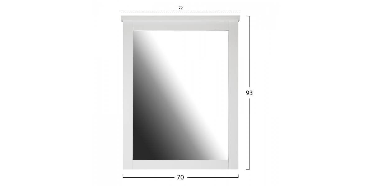 ΚΑΘΡΕΠΤΗΣ ΤΟΥΑΛΕΤΑΣ ROSEMARY HM314.05 ΛΕΥΚΟΣ 72X93 εκ.