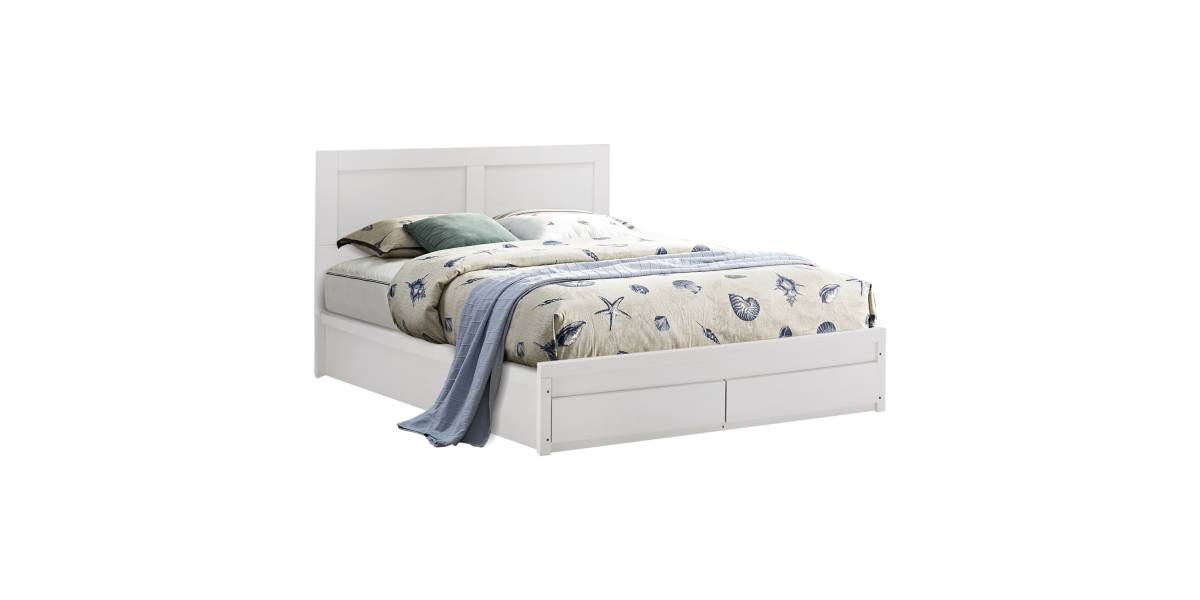 ΚΡΕΒΑΤΙ CAPRI HM312.05 ΜΕ 2 ΣΥΡΤΑΡΙΑ ΛΕΥΚΟ ΓΙΑ ΣΤΡΩΜΑ 150x200 εκ.