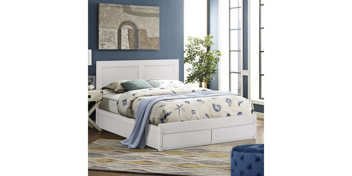 ΚΡΕΒΑΤΙ CAPRI HM312.05 ΜΕ 2 ΣΥΡΤΑΡΙΑ ΛΕΥΚΟ ΓΙΑ ΣΤΡΩΜΑ 150x200 εκ.