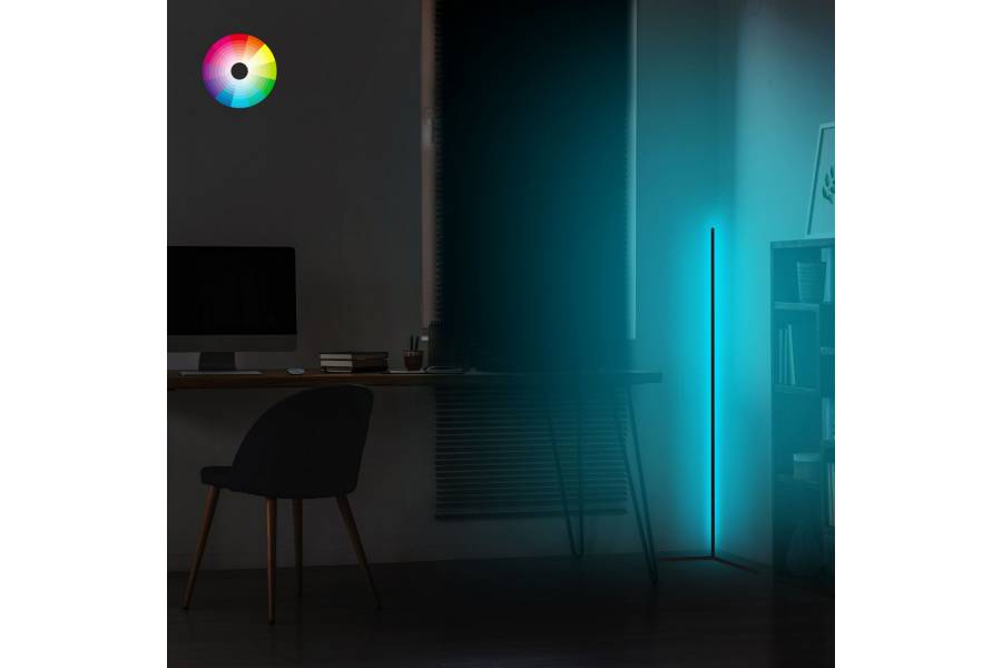 ΦΩΤΙΣΤΙΚΟ ΔΑΠΕΔΟΥ ΜΑΥΡΟ ΜΕ RGB LED & ΑΣΥΡΜΑΤΟ ΧΕΙΡΙΣΤΗΡΙΟ HM7309 30x30x120 εκ.