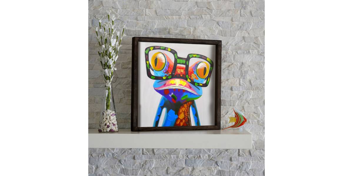 ΠΙΝΑΚΑΣ ΚΑΜΒΑΣ FUNKY FROG HM7326 33Χ33 εκ.