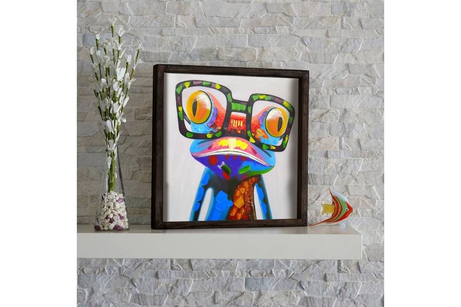 ΠΙΝΑΚΑΣ ΚΑΜΒΑΣ FUNKY FROG HM7326 33Χ33 εκ.