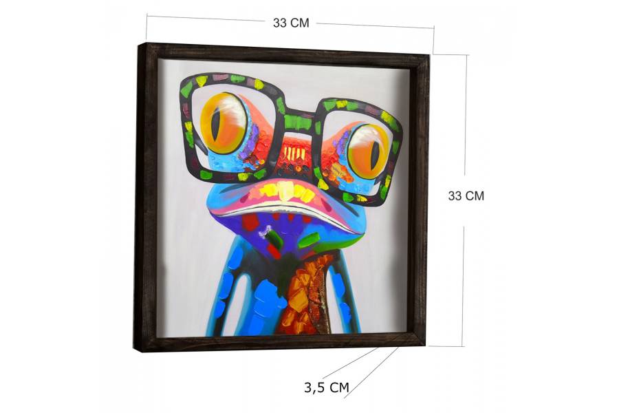ΠΙΝΑΚΑΣ ΚΑΜΒΑΣ FUNKY FROG HM7326 33Χ33 εκ.