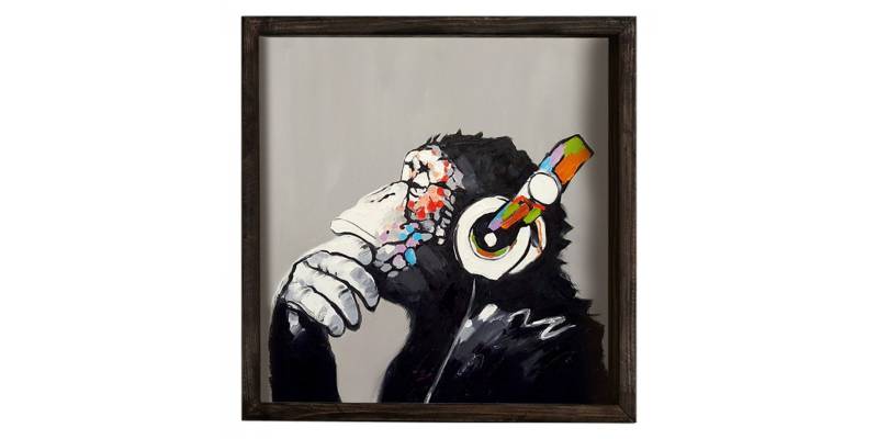 ΠΙΝΑΚΑΣ MDF FUNKY MONKEY HM7330 33x33 εκ.