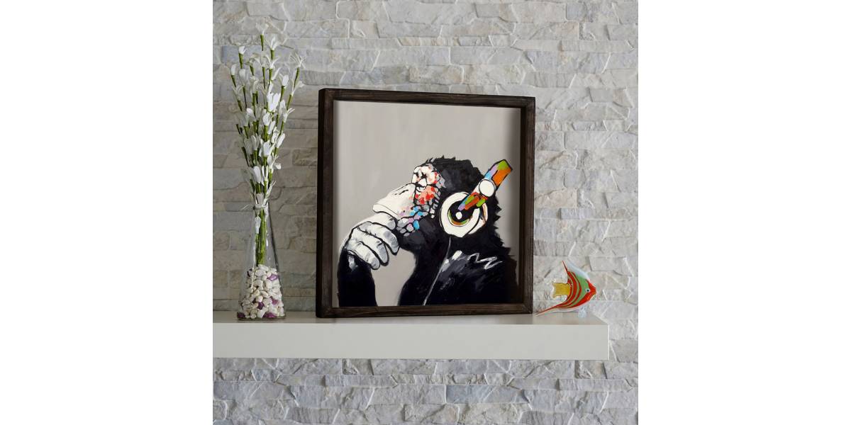 ΠΙΝΑΚΑΣ MDF FUNKY MONKEY HM7330 33x33 εκ.