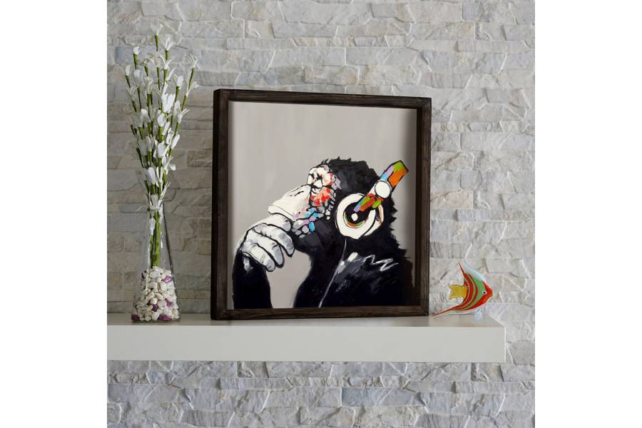 ΠΙΝΑΚΑΣ MDF FUNKY MONKEY HM7330 33x33 εκ.