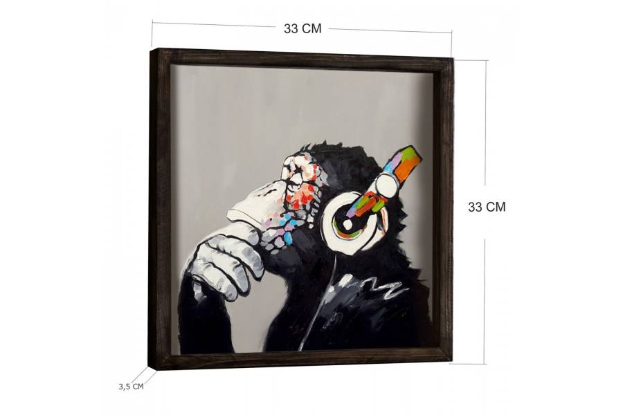 ΠΙΝΑΚΑΣ MDF FUNKY MONKEY HM7330 33x33 εκ.
