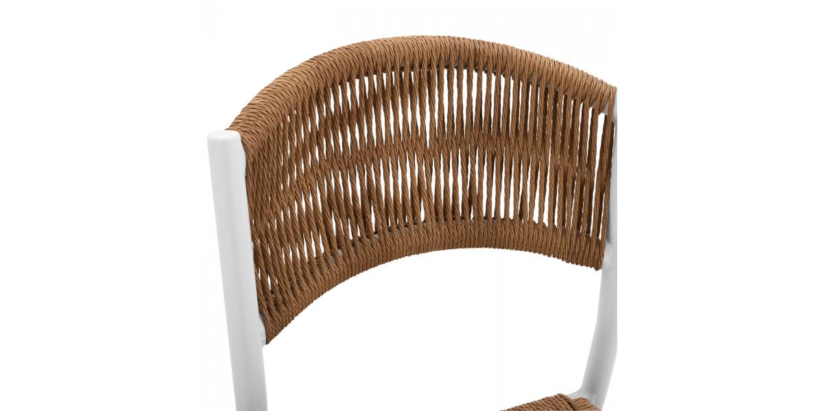 ΣΚΑΜΠΟ BAR ΑΛΟΥΜΙΝΙΟΥ ΛΕΥΚO ΜΕ ΣΧΟΙΝΙ PE ΜΠΕΖ HM5789.01 45,5x56x111 εκ.