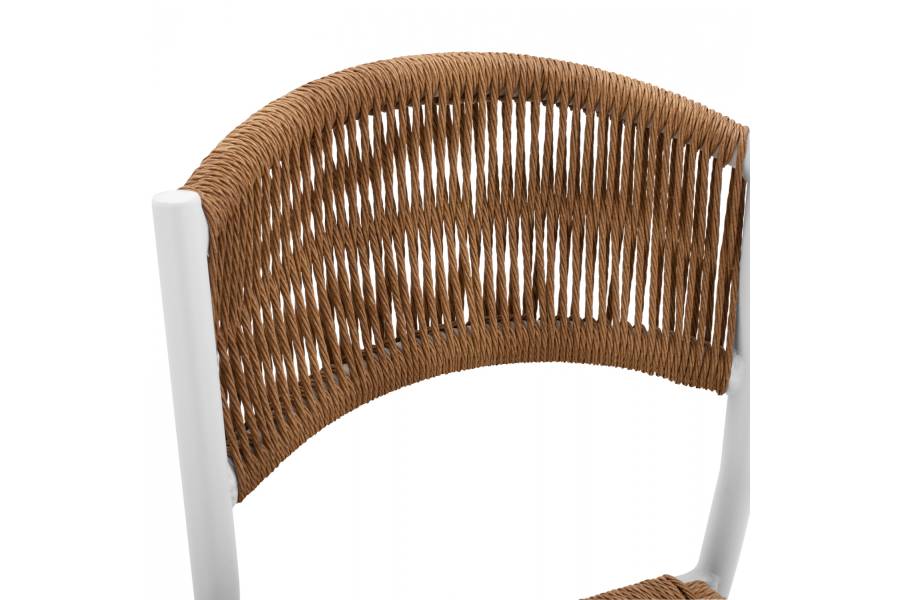 ΣΚΑΜΠΟ BAR ΑΛΟΥΜΙΝΙΟΥ ΛΕΥΚO ΜΕ ΣΧΟΙΝΙ PE ΜΠΕΖ HM5789.01 45,5x56x111 εκ.