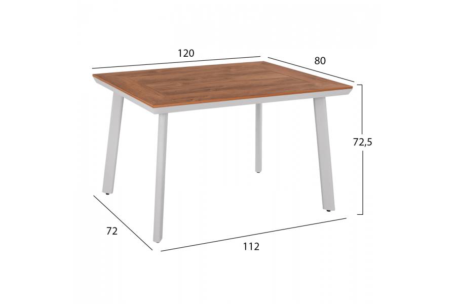 ΣΕΤ ΤΡΑΠΕΖΑΡΙΑ 5ΤΜΧ ΜΕ ΤΡΑΠΕΖΙ POLYWOOD 120Χ80 & ΠΟΛΥΘΡΟΝΕΣ ΛΕΥΚΕΣ HM11428
