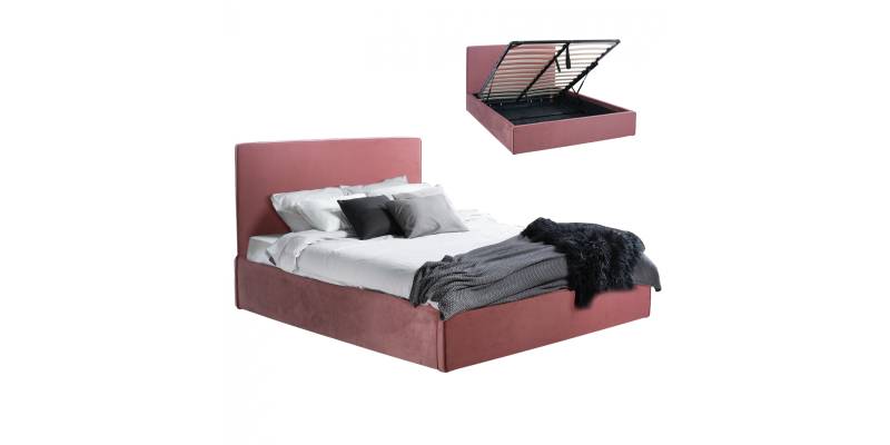 ΚΡΕΒΑΤΙ ALLIE HM584.12 160Χ200 ΜΕ ΑΠΟΘΗΚΕΥΤΙΚΟ ΧΩΡΟ ΣΑΠΙΟ ΜΗΛΟ