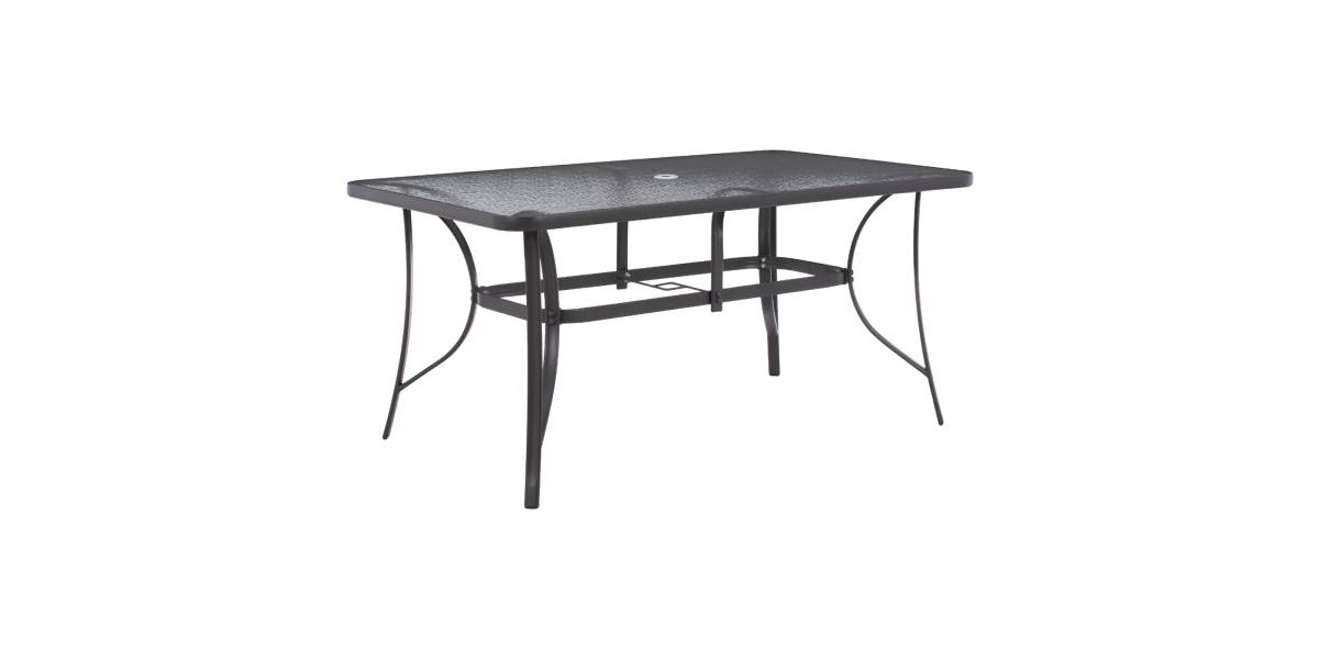 ΤΡΑΠΕΖΙ BRUNO 150X90Χ75Υεκ. ΜΕΤΑΛΛΙΚΟ ΟΡΘΟΓΩΝΙΟ ΓΚΡΙ ΜΕ ΤΡΥΠΑ ΟΜΠΡΕΛΑΣ Φ38 HM5145.11