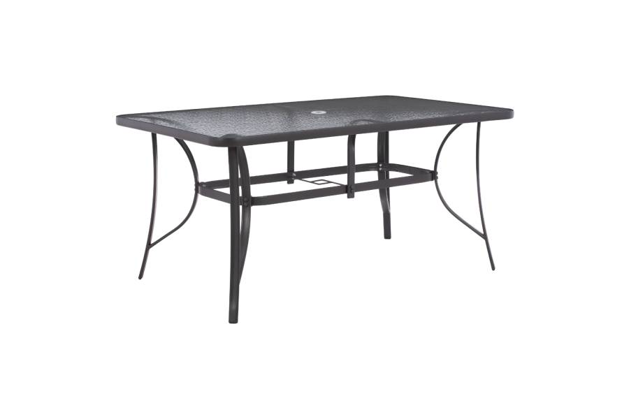 ΤΡΑΠΕΖΙ BRUNO 150X90Χ75Υεκ. ΜΕΤΑΛΛΙΚΟ ΟΡΘΟΓΩΝΙΟ ΓΚΡΙ ΜΕ ΤΡΥΠΑ ΟΜΠΡΕΛΑΣ Φ38 HM5145.11