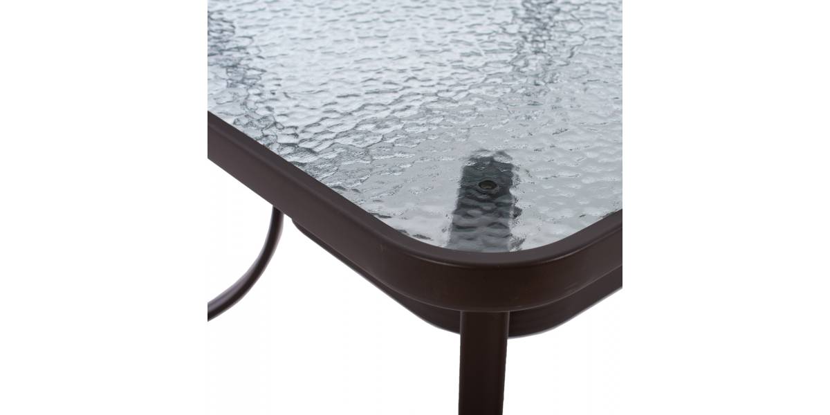 ΤΡΑΠΕΖΙ BRUNO 150X90Χ75Υεκ. ΜΕΤΑΛΛΙΚΟ ΟΡΘΟΓΩΝΙΟ ΚΑΦΕ ΜΕ ΤΡΥΠΑ ΟΜΠΡΕΛΑΣ Φ38 HM5145.12