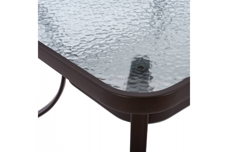 ΤΡΑΠΕΖΙ BRUNO 150X90Χ75Υεκ. ΜΕΤΑΛΛΙΚΟ ΟΡΘΟΓΩΝΙΟ ΚΑΦΕ ΜΕ ΤΡΥΠΑ ΟΜΠΡΕΛΑΣ Φ38 HM5145.12