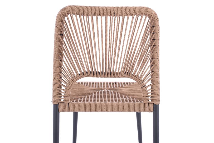 ΚΑΡΕΚΛΑ ΑΛΟΥΜΙΝΙΟΥ ΓΚΡΙ ΜΕ P.E.TWIST RATTAN ΜΠΕΖ HM5770.02 45x63x82Υ εκ.