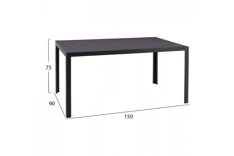 ΣΕΤ ΤΡΑΠΕΖΑΡΙΑΣ 7 ΤΜΧ ΤΡΑΠΕΖΙ ΓΚΡΙ 150X90 ΚΑΙ ΠΟΛΥΘΡΟΝΑ TEXTLINE ΓΚΡΙ HM11520.01