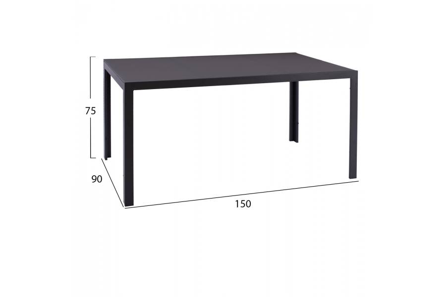 ΣΕΤ ΤΡΑΠΕΖΑΡΙΑΣ 7 ΤΜΧ ΤΡΑΠΕΖΙ ΓΚΡΙ 150X90 ΚΑΙ ΠΟΛΥΘΡΟΝΑ ΜΕ ΣΧΟΙΝΙ HM11527.01