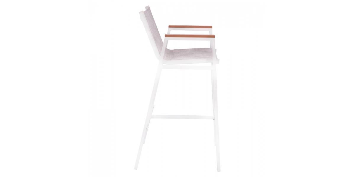 ΣΚΑΜΠΟ ΜΠΑΡ ΑΛΟΥΜΙΝΙΟΥ ΛΕΥΚΟ ΜΕ POLYWOOD 52 x 58 x 108 εκ. HM5790.01