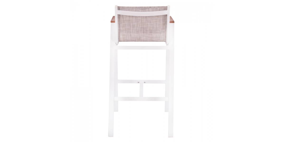 ΣΚΑΜΠΟ ΜΠΑΡ ΑΛΟΥΜΙΝΙΟΥ ΛΕΥΚΟ ΜΕ POLYWOOD 52 x 58 x 108 εκ. HM5790.01
