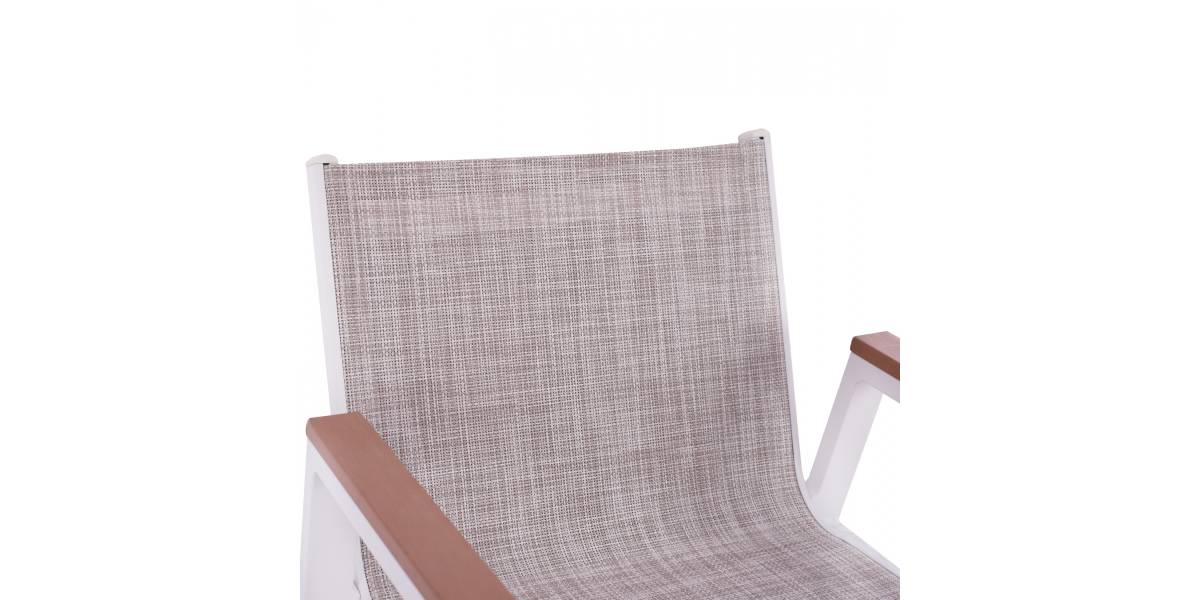 ΣΚΑΜΠΟ ΜΠΑΡ ΑΛΟΥΜΙΝΙΟΥ ΛΕΥΚΟ ΜΕ POLYWOOD 52 x 58 x 108 εκ. HM5790.01