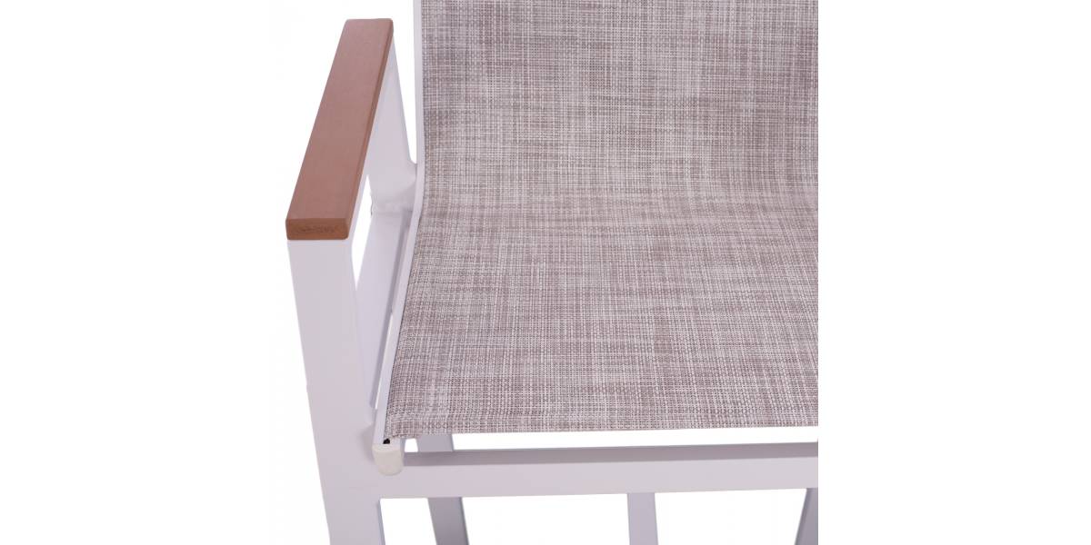 ΣΚΑΜΠΟ ΜΠΑΡ ΑΛΟΥΜΙΝΙΟΥ ΛΕΥΚΟ ΜΕ POLYWOOD 52 x 58 x 108 εκ. HM5790.01
