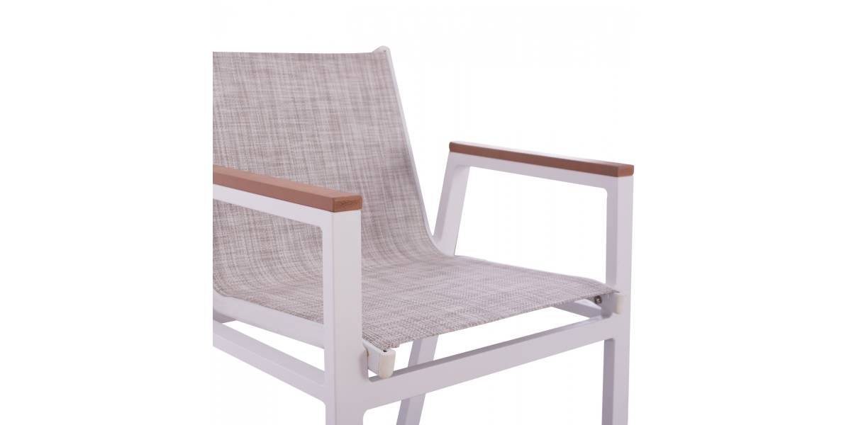 ΣΚΑΜΠΟ ΜΠΑΡ ΑΛΟΥΜΙΝΙΟΥ ΛΕΥΚΟ ΜΕ POLYWOOD 52 x 58 x 108 εκ. HM5790.01