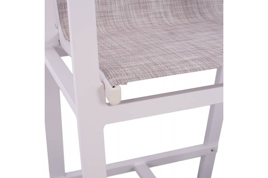 ΣΚΑΜΠΟ ΜΠΑΡ ΑΛΟΥΜΙΝΙΟΥ ΛΕΥΚΟ ΜΕ POLYWOOD 52 x 58 x 108 εκ. HM5790.01