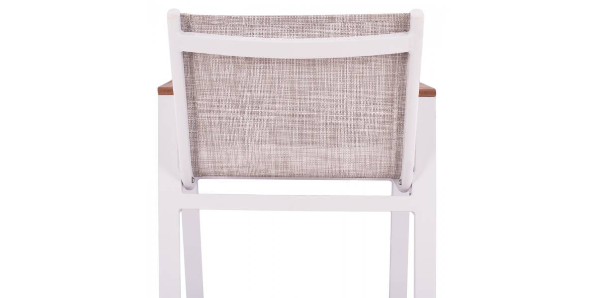 ΣΚΑΜΠΟ ΜΠΑΡ ΑΛΟΥΜΙΝΙΟΥ ΛΕΥΚΟ ΜΕ POLYWOOD 52 x 58 x 108 εκ. HM5790.01