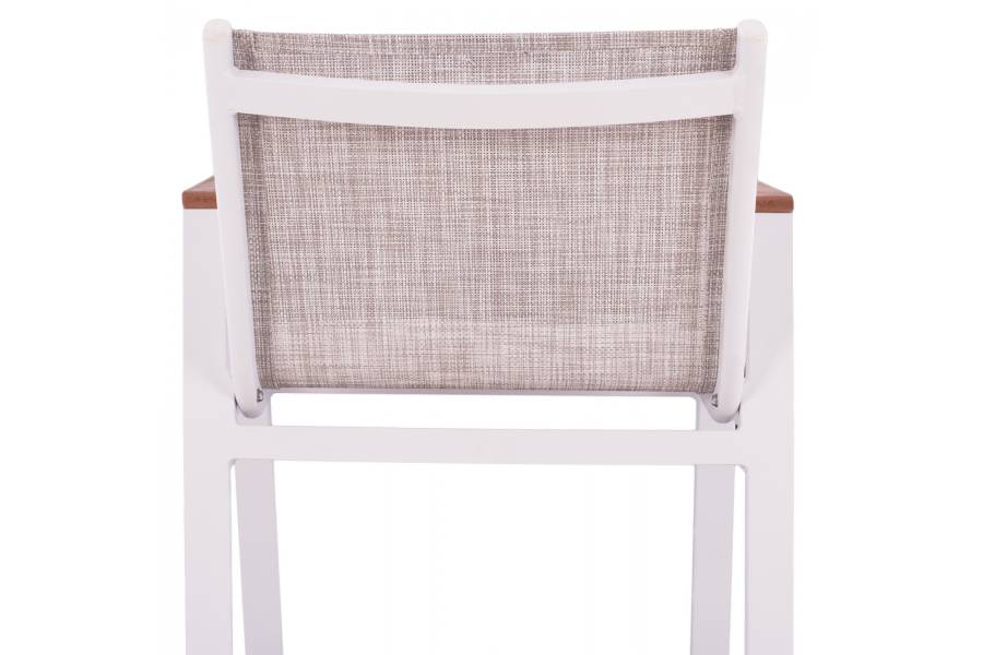 ΣΚΑΜΠΟ ΜΠΑΡ ΑΛΟΥΜΙΝΙΟΥ ΛΕΥΚΟ ΜΕ POLYWOOD 52 x 58 x 108 εκ. HM5790.01