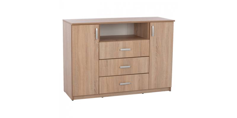 ΜΠΟΥΦΕΣ ΜΕ 2 ΝΤΟΥΛΑΠΙΑ Κ 3 ΣΥΡΤΑΡΙΑ ADLER SONAMA OAK HM2430 120X45X85Yεκ.