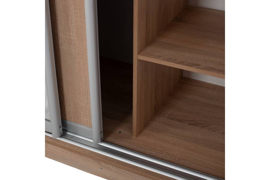 ΝΤΟΥΛΑΠΑ 3ΦΥΛΛΗ ΣΥΡΟΜΕΝΗ ΜΕ ΚΑΘΡΕΠΤΗ SONAMA OAK HM2435 200X60X210Υεκ