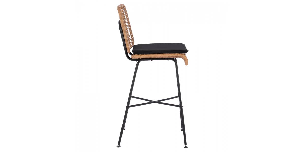 ΣΚΑΜΠΟ ΜΕΤΑΛΛΙΚΟ EDDIE ΜΕ ΜΑΞΙΛΑΡΙ HM5708 ΜΕ WICKER ΜΠΕΖ 45Χ46.5Χ115Υ εκ.