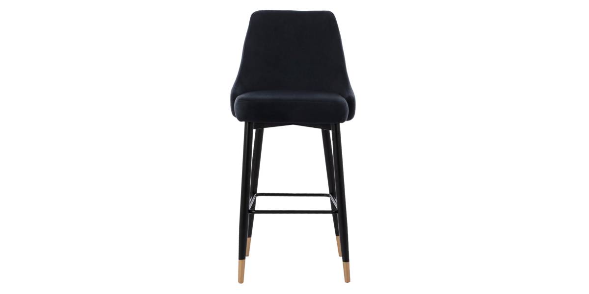 ΣΚΑΜΠΟ ΜΠΑΡ SERENITY HM8519.04 ΒΕΛΟΥΔΟ ΜΑΥΡΟ ΜΕ ΜΕΤΑΛΛΙΚΟ ΣΚΕΛΕΤΟ 53x48x110 εκ.