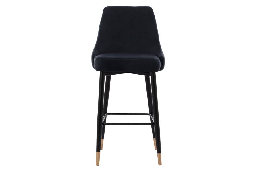 ΣΚΑΜΠΟ ΜΠΑΡ SERENITY HM8519.04 ΒΕΛΟΥΔΟ ΜΑΥΡΟ ΜΕ ΜΕΤΑΛΛΙΚΟ ΣΚΕΛΕΤΟ 53x48x110 εκ.