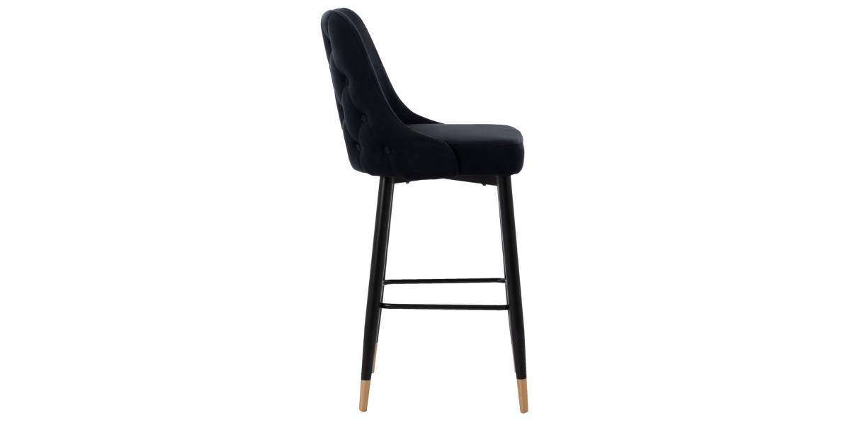 ΣΚΑΜΠΟ ΜΠΑΡ SERENITY HM8519.04 ΒΕΛΟΥΔΟ ΜΑΥΡΟ ΜΕ ΜΕΤΑΛΛΙΚΟ ΣΚΕΛΕΤΟ 53x48x110 εκ.