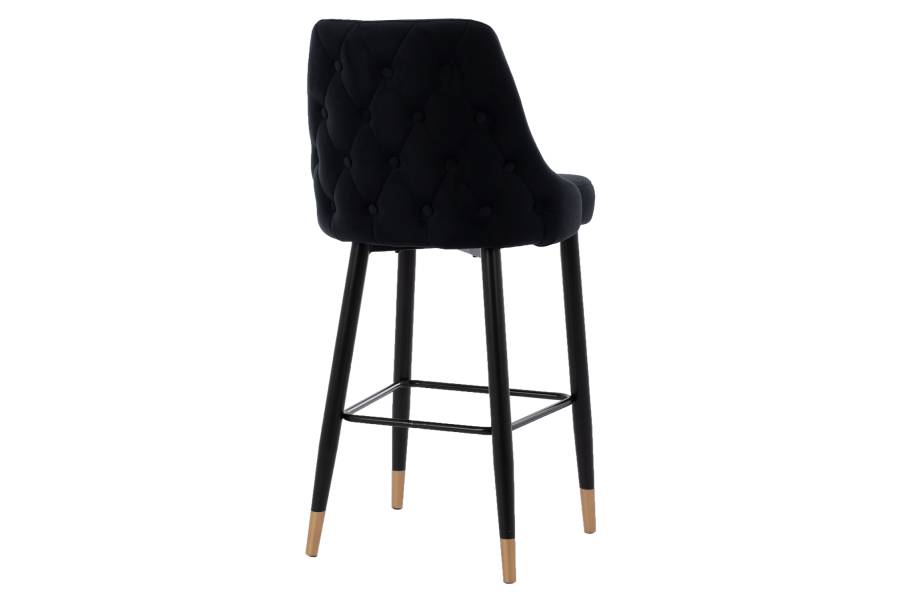 ΣΚΑΜΠΟ ΜΠΑΡ SERENITY HM8519.04 ΒΕΛΟΥΔΟ ΜΑΥΡΟ ΜΕ ΜΕΤΑΛΛΙΚΟ ΣΚΕΛΕΤΟ 53x48x110 εκ.